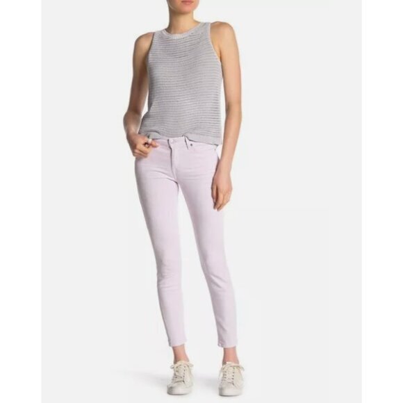 7 For All Mankind Skinny Jeans Gwenevere Mid Waist Purple Lilac SZ 26 New - Picture 1 of 3